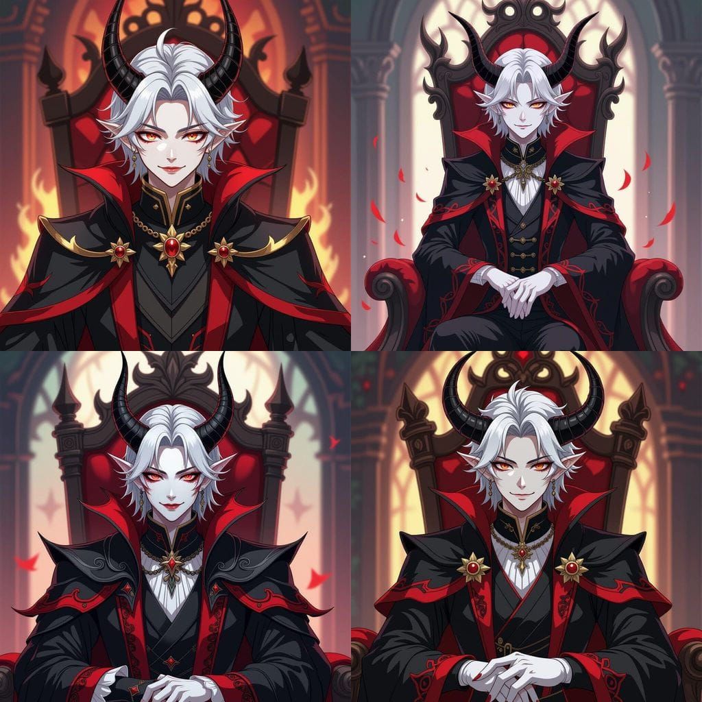 Demonic Noble in Ornate Robes, Shounen Anime Style