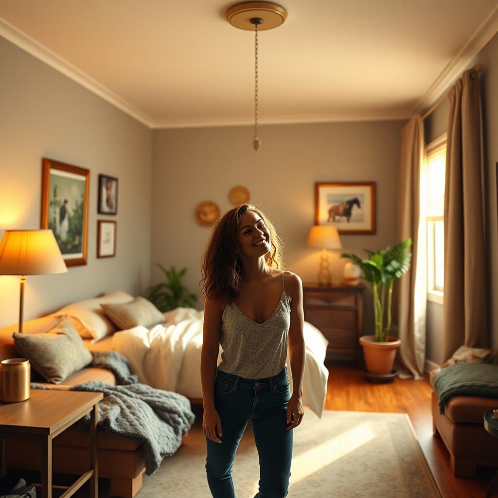 Sci-Fi Scene: Scotty Beams Woman From Photorealistic Room