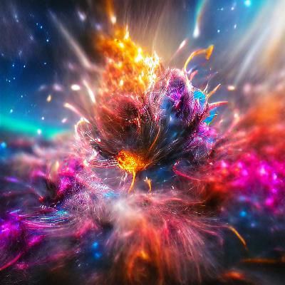 Colorful Nebula with Stars in Deep Space