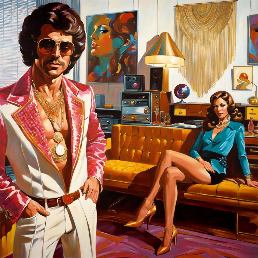 Disco Psychologist and Lady in 1970s Office