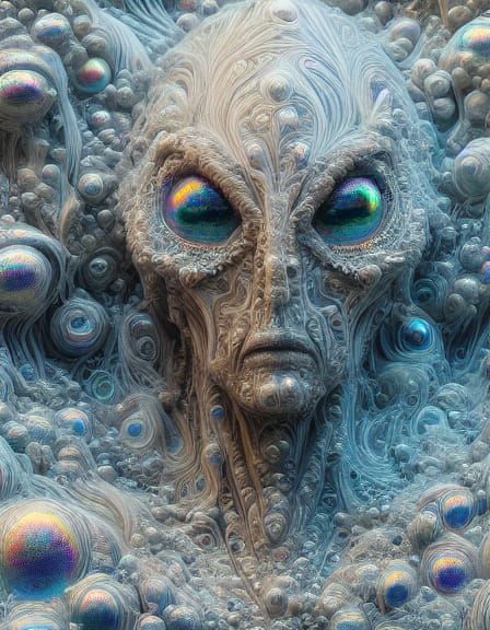 Ethereal Oceanic Goddess in a Dreamlike Pre-Raphaelite Scene