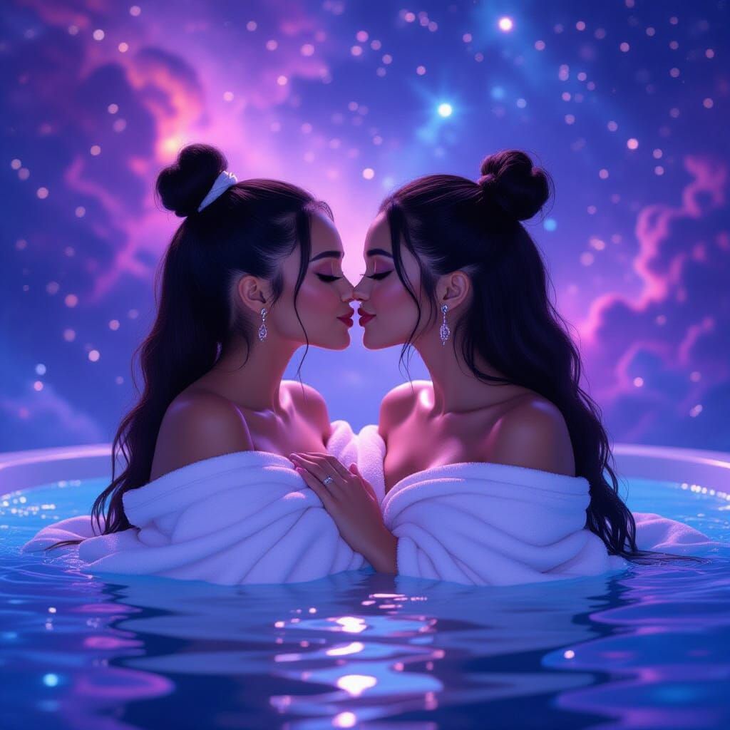 Ariana Grande and Olivia Rodrigo Kiss in Galaxy