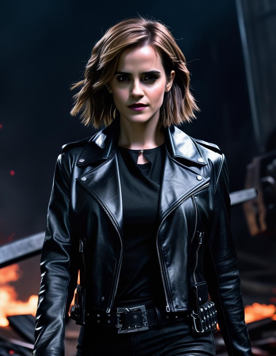Emma Watson as Gothic Hermione Granger, Cyberpunk Slayer