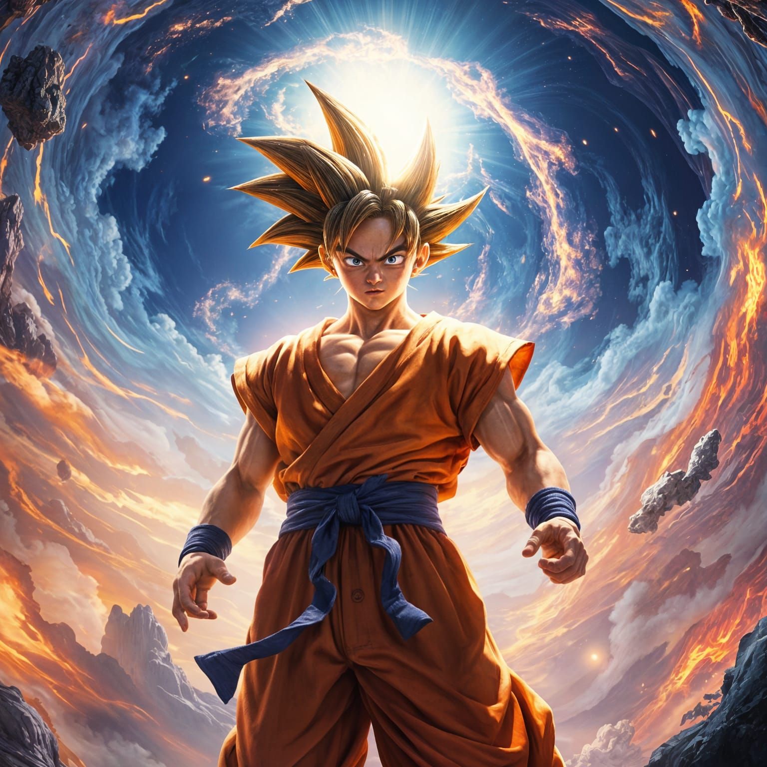 Goku's Ultimate Power: Detailed Fantasy Art