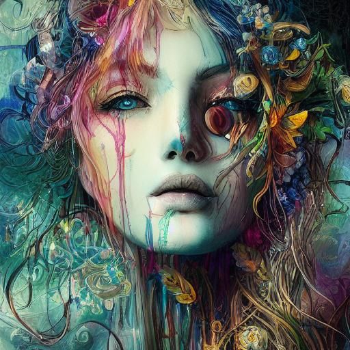 Cyberpunk Freightliner on Moonlit Waters: Digital Watercolor