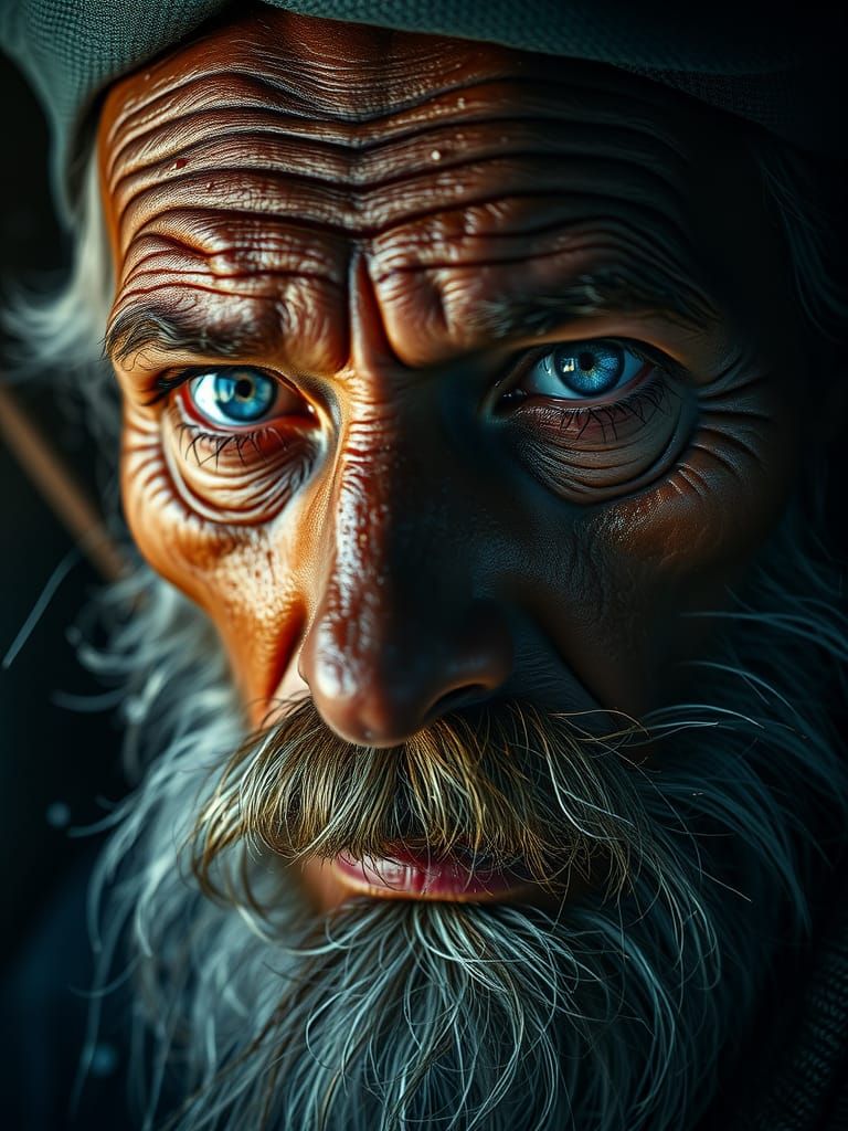 Weathered Fisherman: A Portrait of Resilience