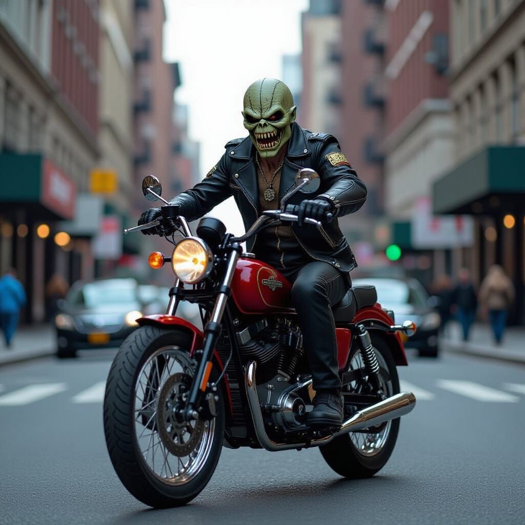 Eddie Rides Bike Through NYC, Shoots Slingshot