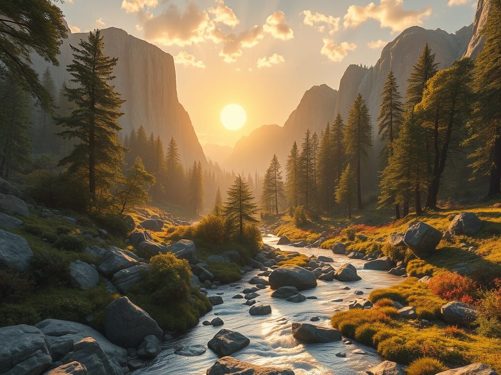 Nature's Harmony in a Ancient Mountain Range