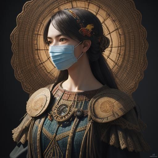 Intricate String Art: A Hyperrealistic Digital Portrait