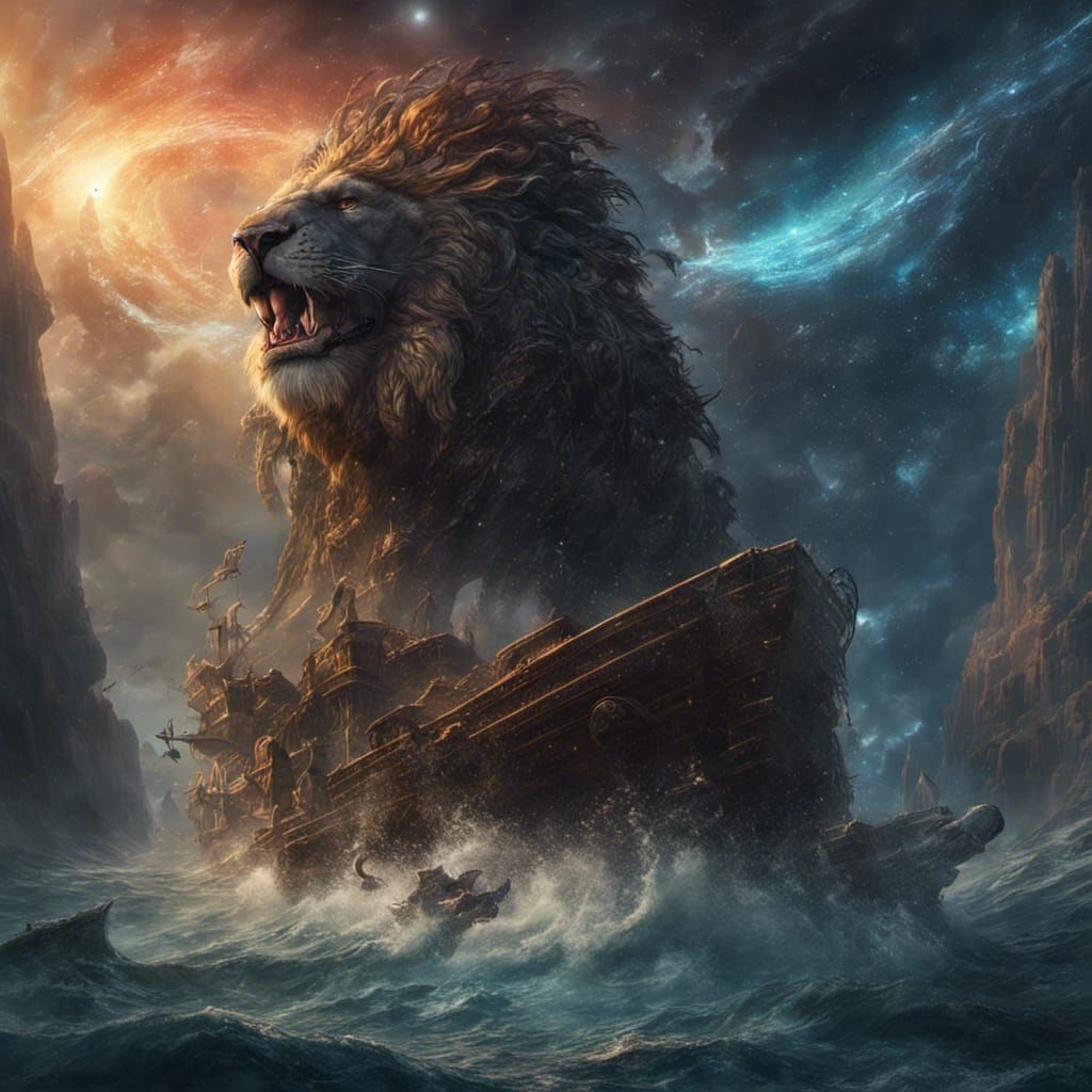 Fantastic Galaxy Sea Creatures in Dark Fantasy Art