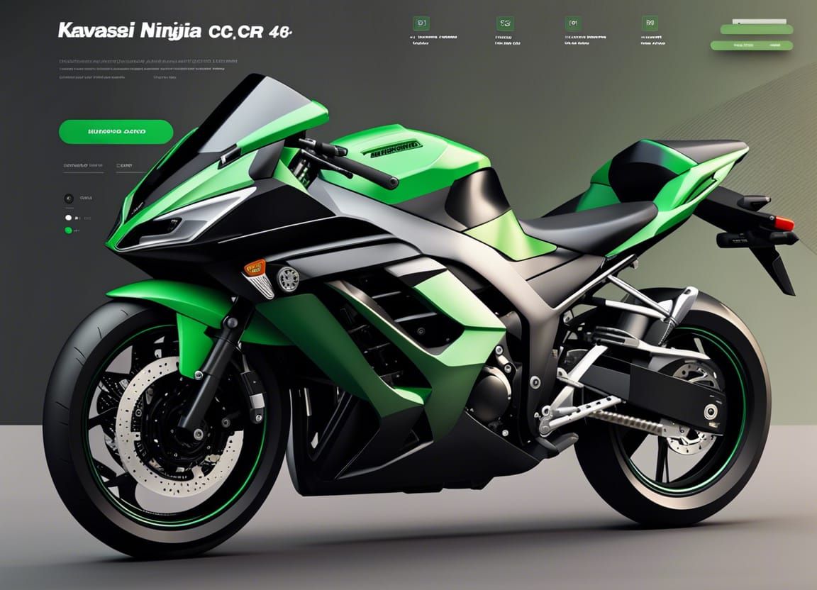 3D illustration of new Kawasaki Ninja