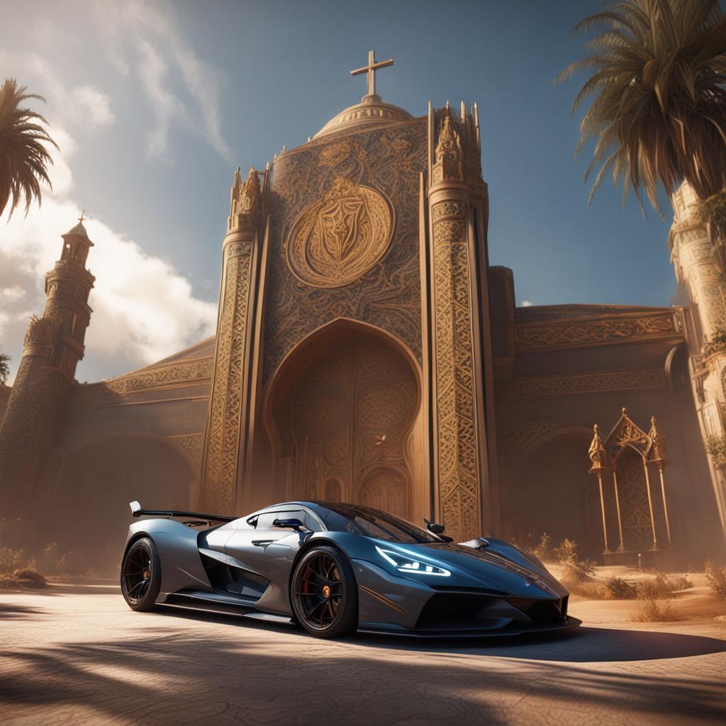 Lion of Judah Hypercar Matte Painting