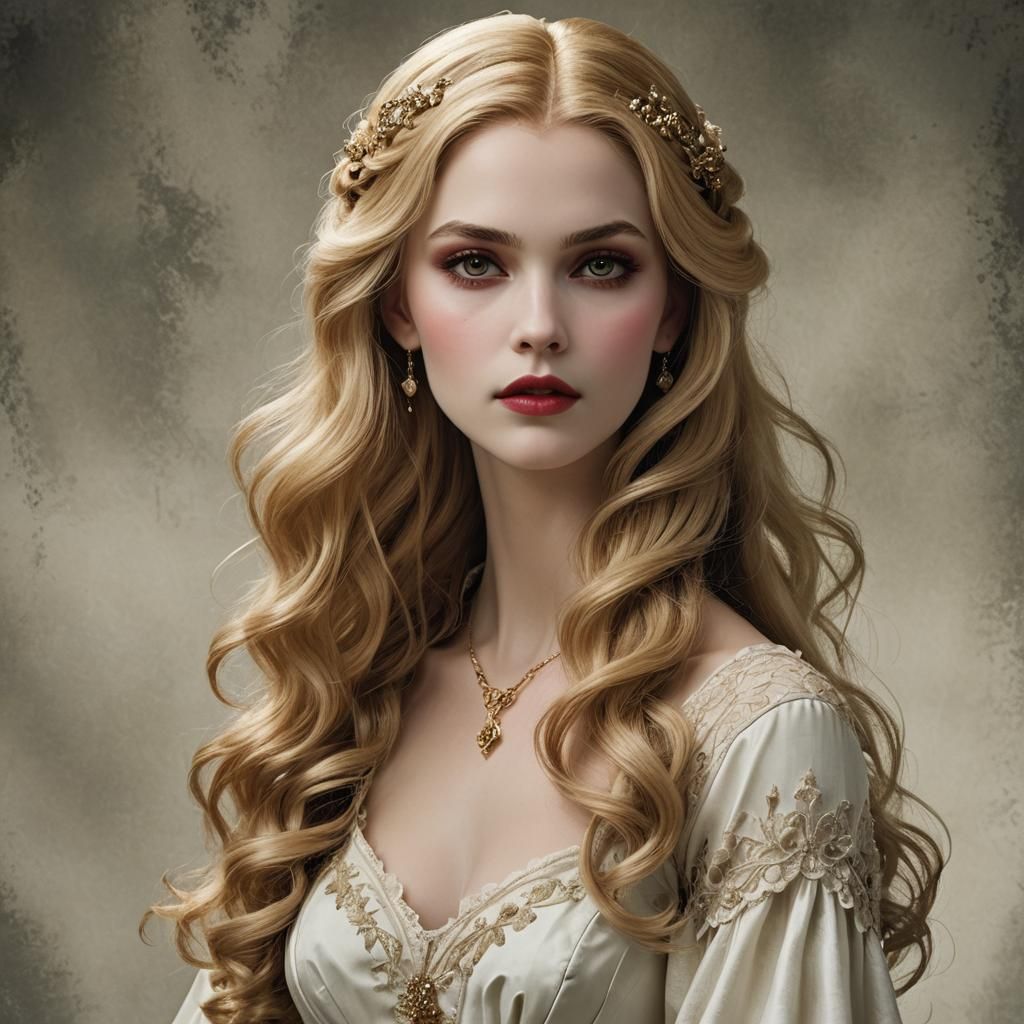 Beautiful Vampire Rosalie in 3D Anime Art Style