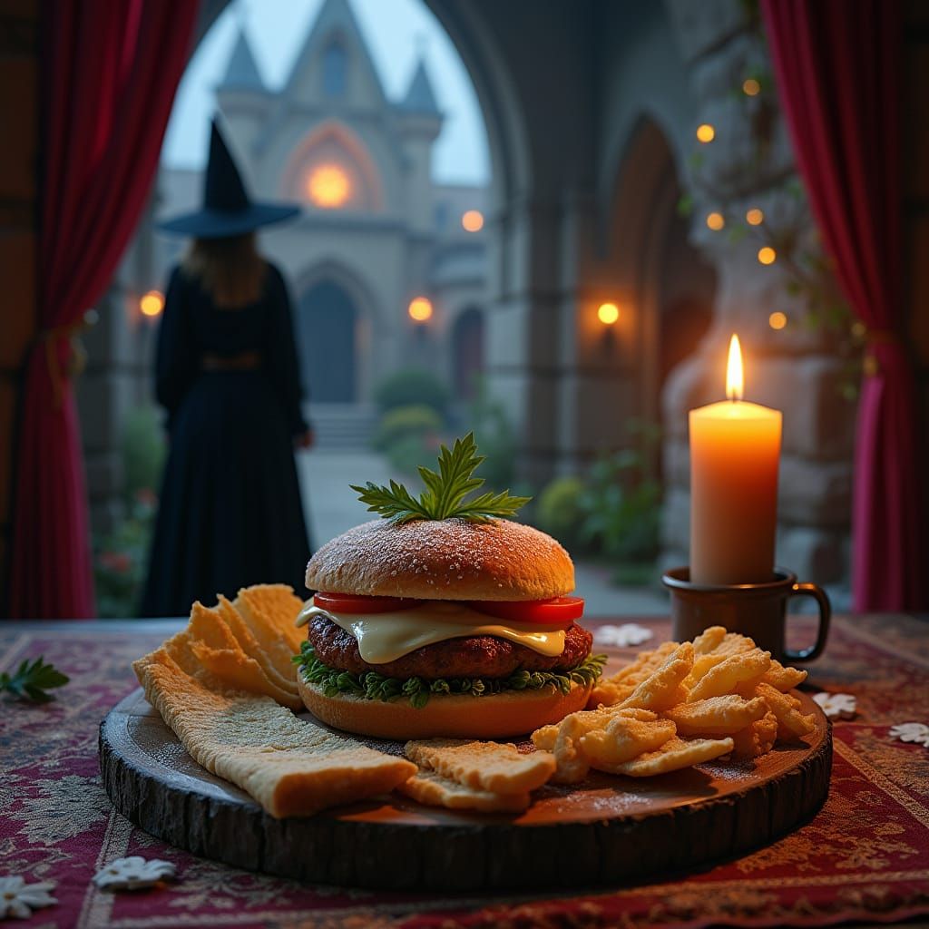 Magical Witch Serves Enchanted Food in Castle