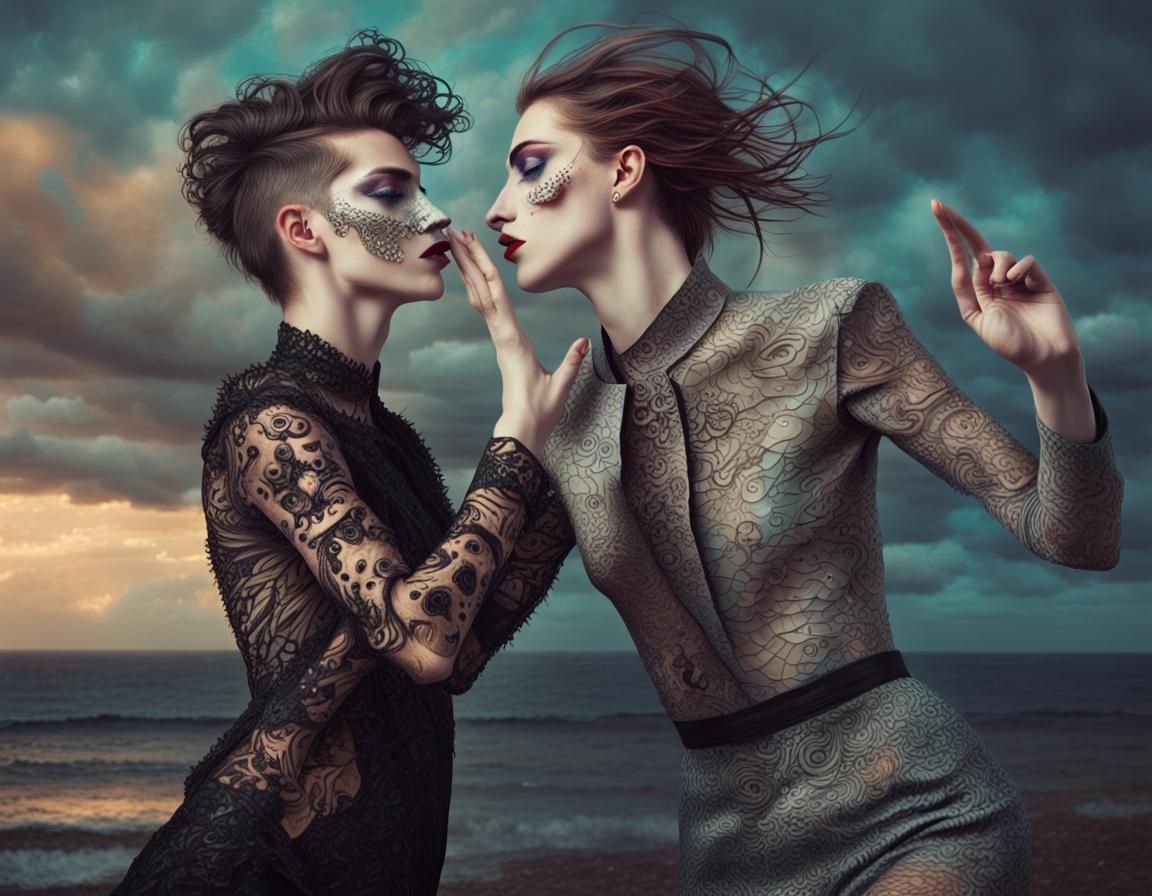 Surreal Androgynes Dancing in Dreamscape Style
