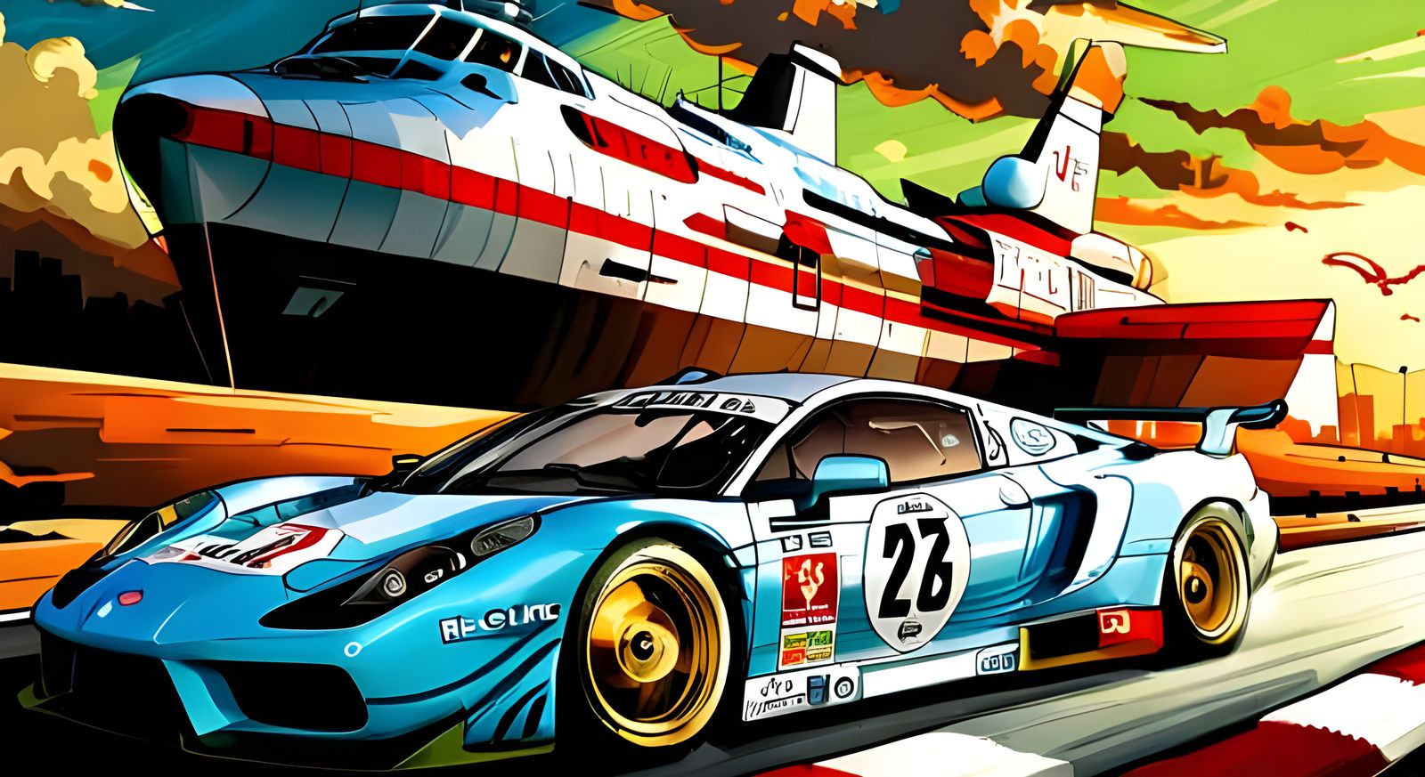 Lancia Stratos Turbo Gr.5 in Steampunk Style