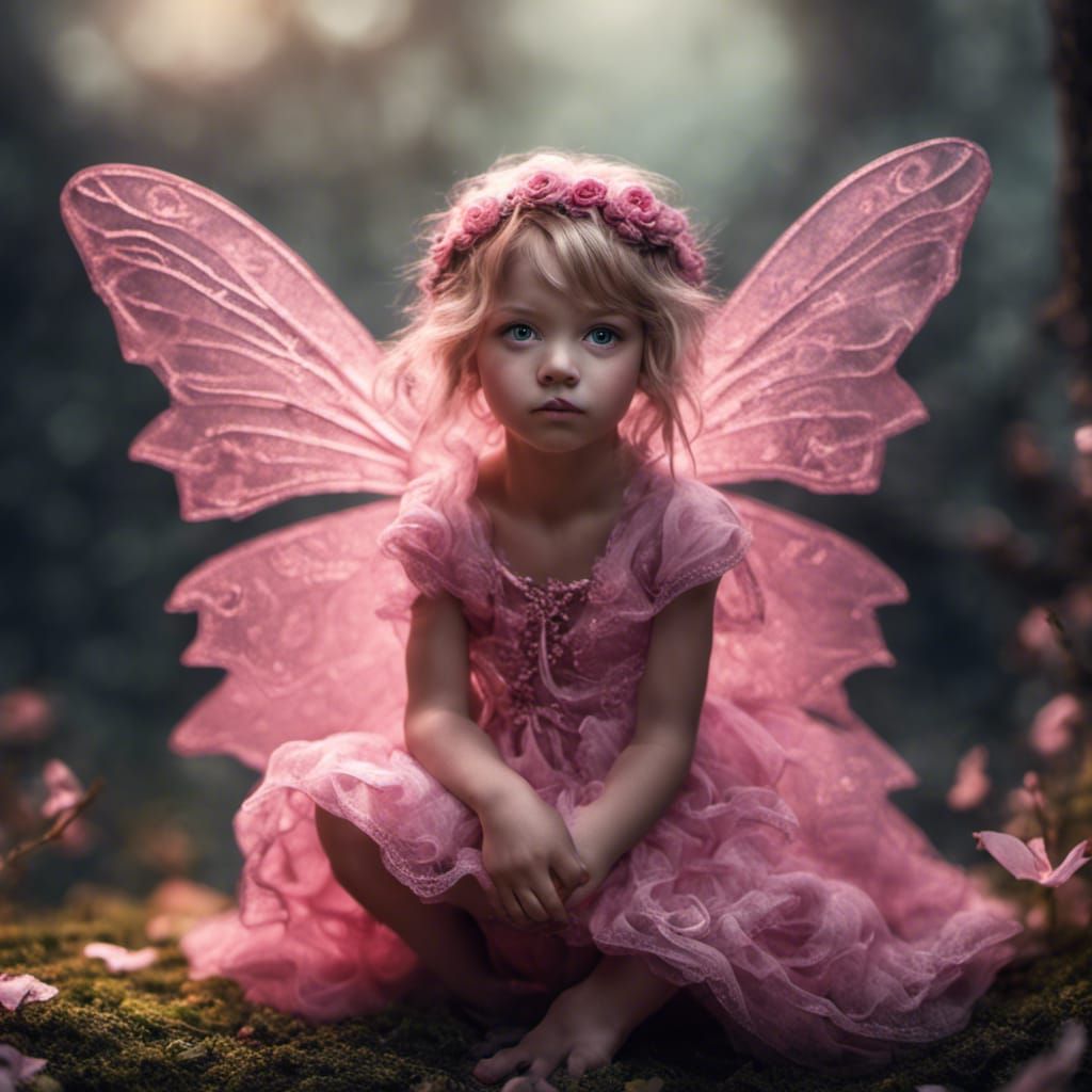 Hyperrealistic Pink Fairy in Cinematic Lighting