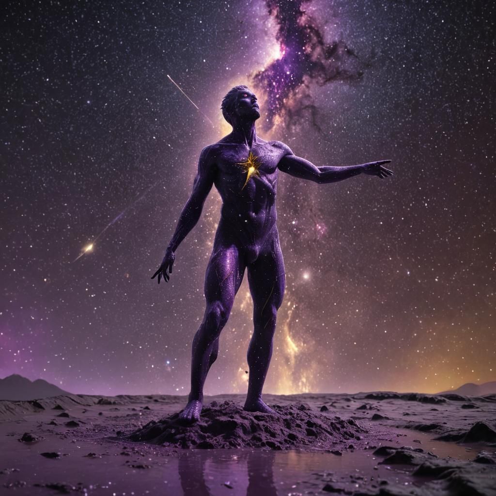 Anthropomorphic Star Emerges from Cosmic Dust