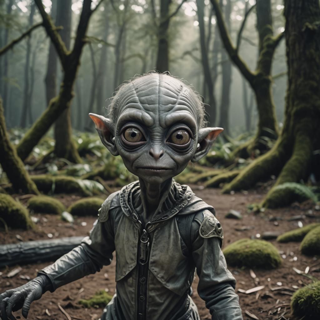 Sci-Fi Alien Gelfling Hybrid in Cinematic Style