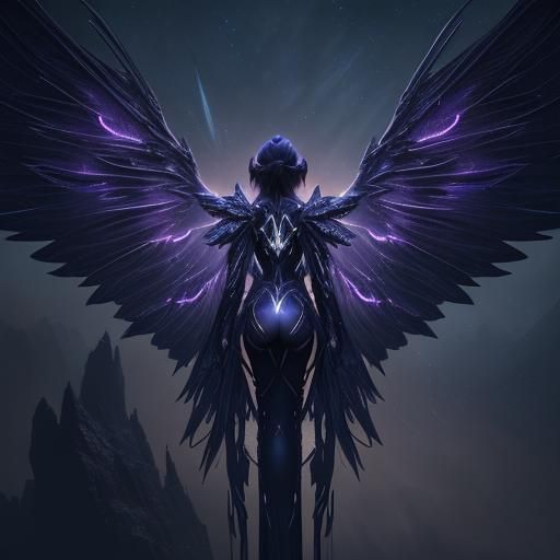Glowing Wings in the Night Sky