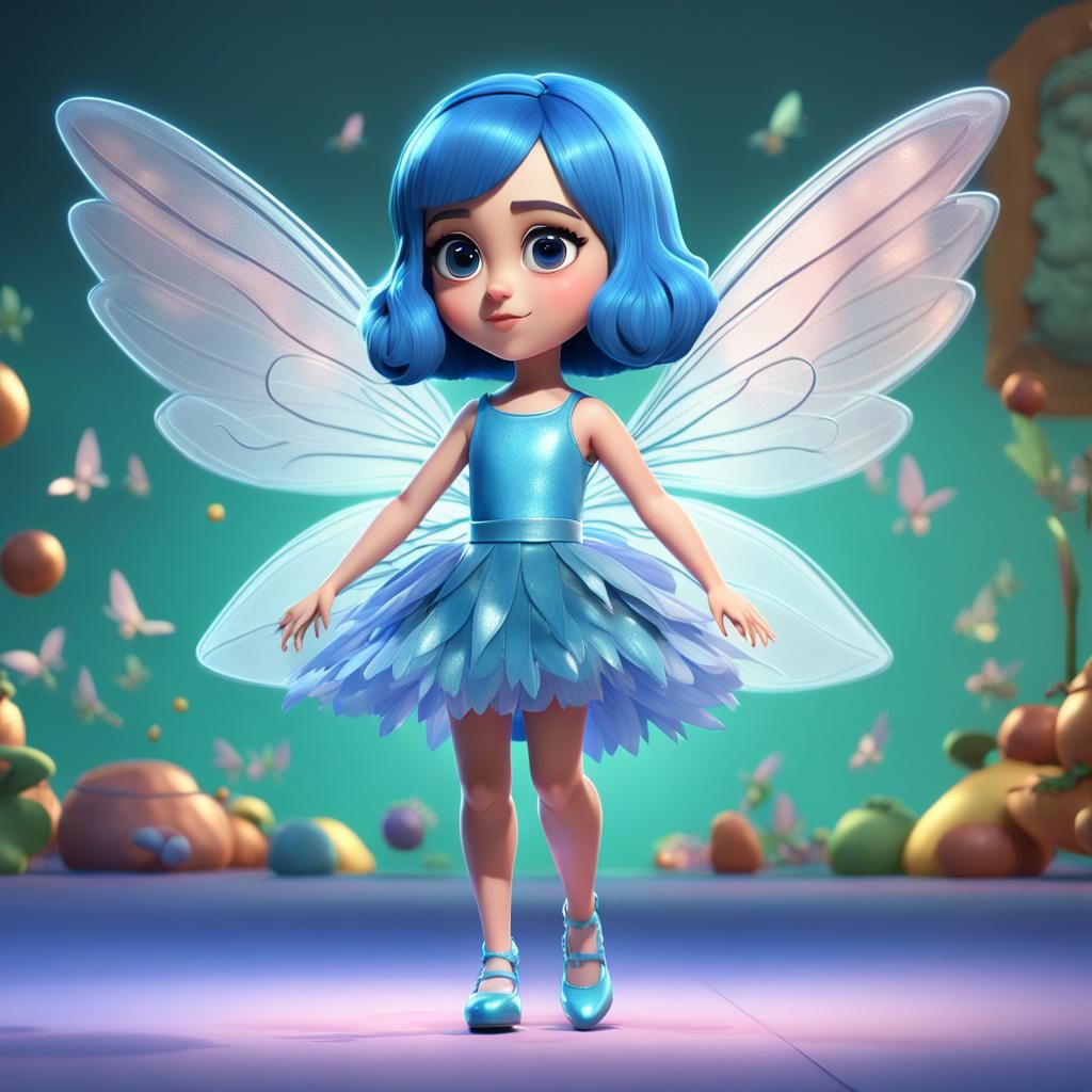Hyperrealistic Chibi Katy Perry in Fairy Dress