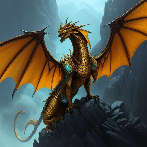 Dragon Transformation in a Fantasy Digital Painting