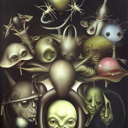 Surreal Alien World Inspired by Bosch