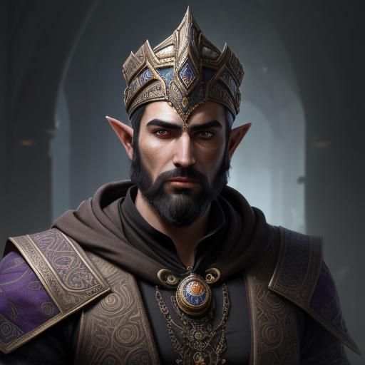 Dwemer Portrait in Steampunk Dark Fantasy Style