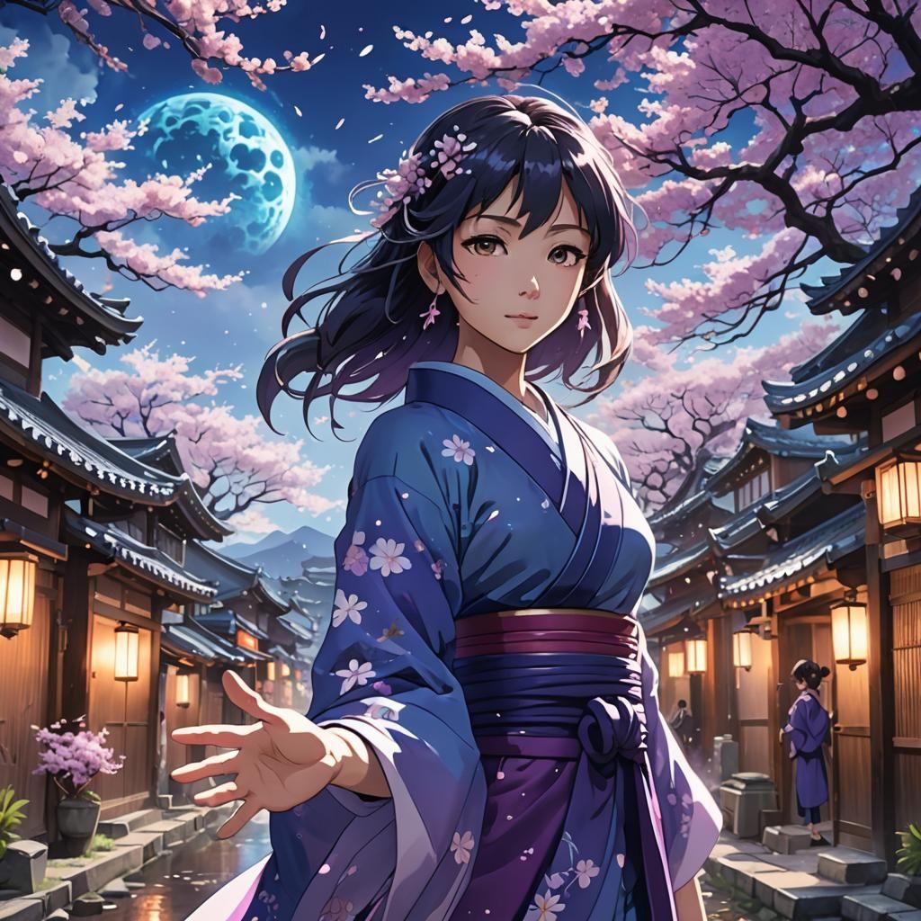 Geisha in Mystical Town: Anime Film Still