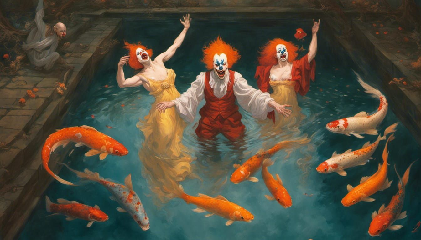 Scary Clowns in the Koi Pond