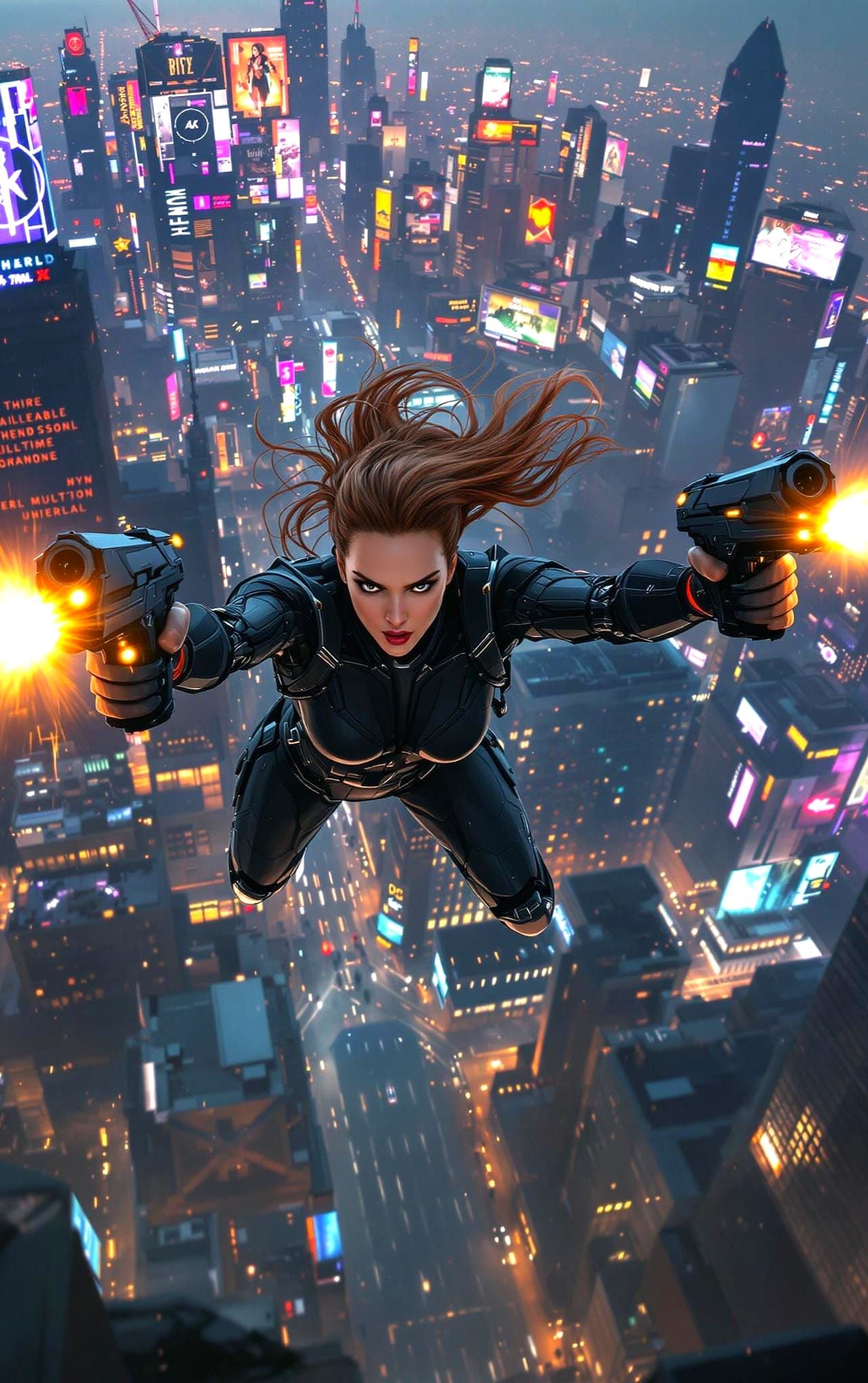 Hyper Realistic Cyberpunk Portrait of a Daring Heroine