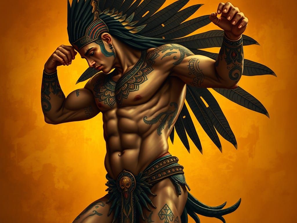 Aztec Dancer in S Shape