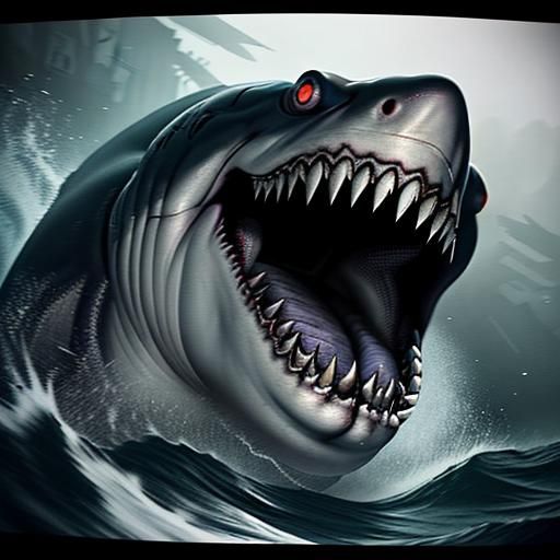 Giger-Inspired Megalodon Shark: Haunting Found Footage