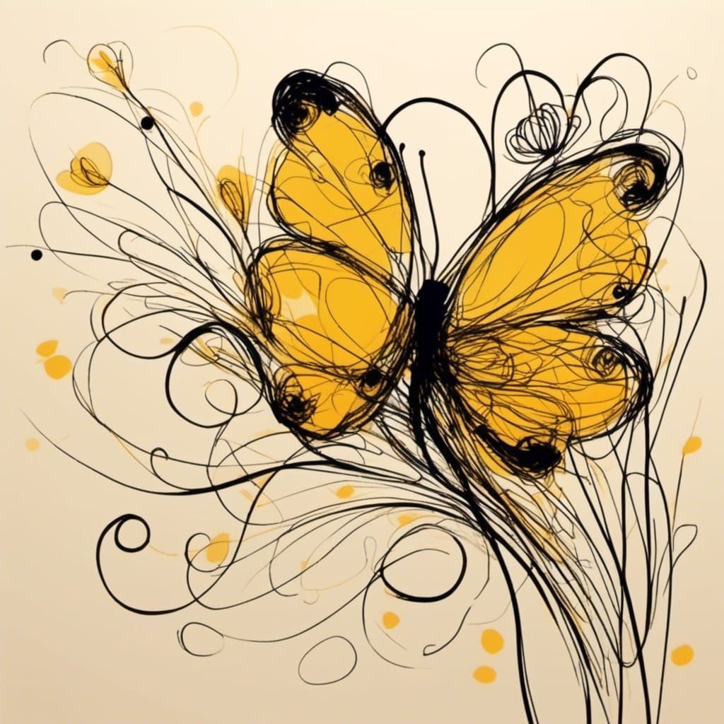 Stickman Butterfly on Poppy in Sunlight