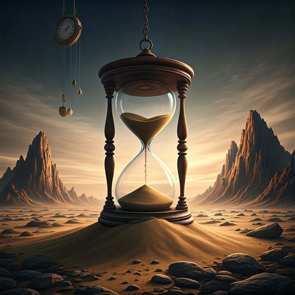 Timeless Ruins in a Barren Desert Landscape