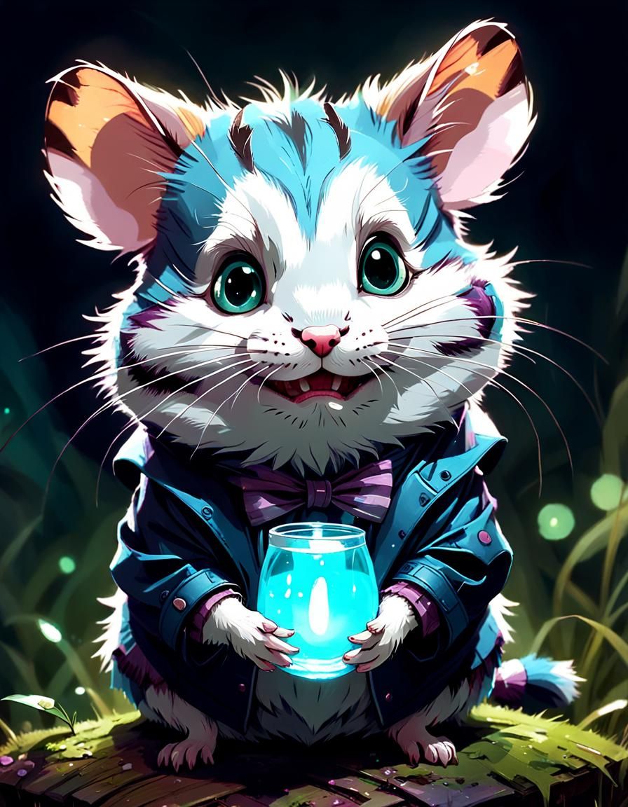 Cheshire Cat Hamster Digital Art