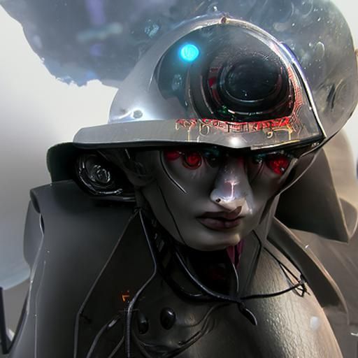 Cybernetic Inquisitor in Surreal Photorealism