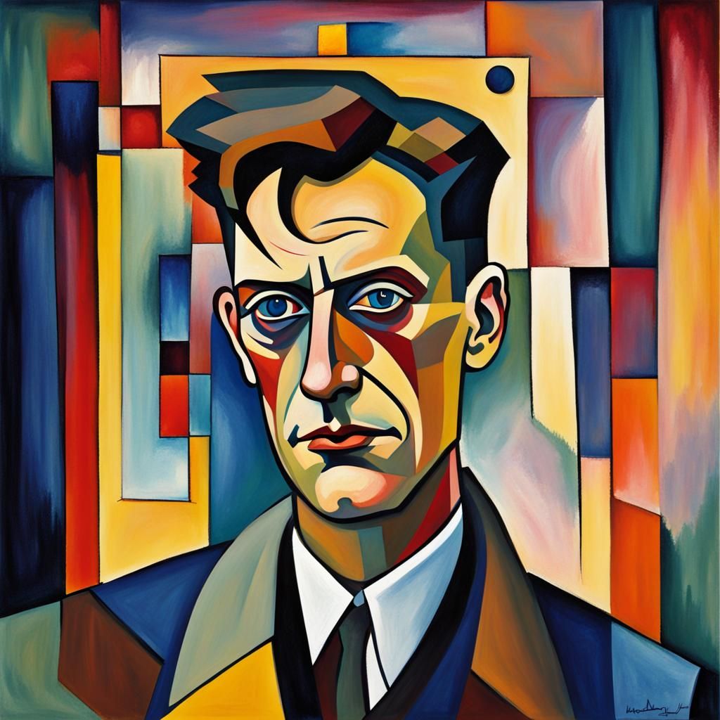 Abstract Portrait of Wittgenstein in Kandinsky Style