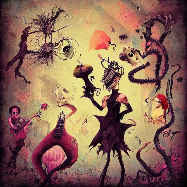 Surreal Creature Rock Band Dream Orchestra Portrait