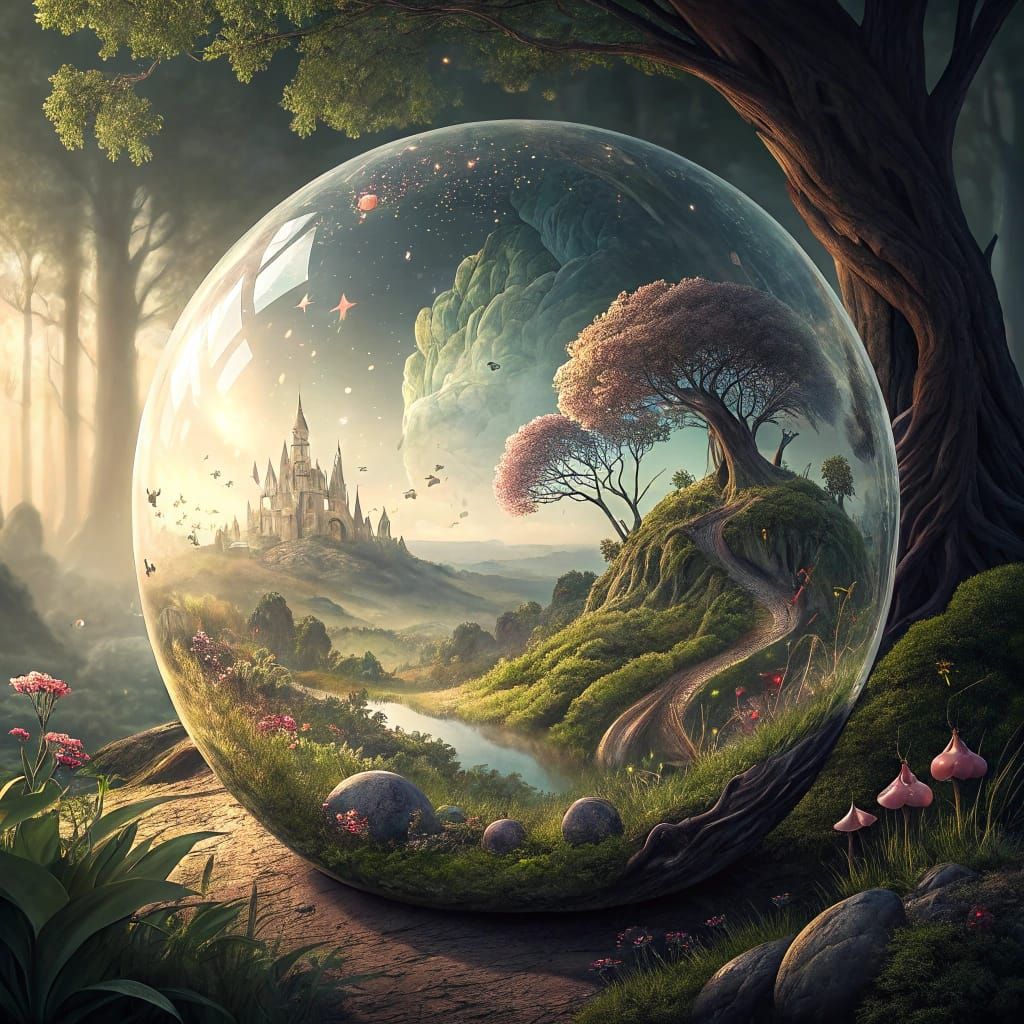 Enchanted Glass Orb Reveals Whimsical, Fantastical Realm