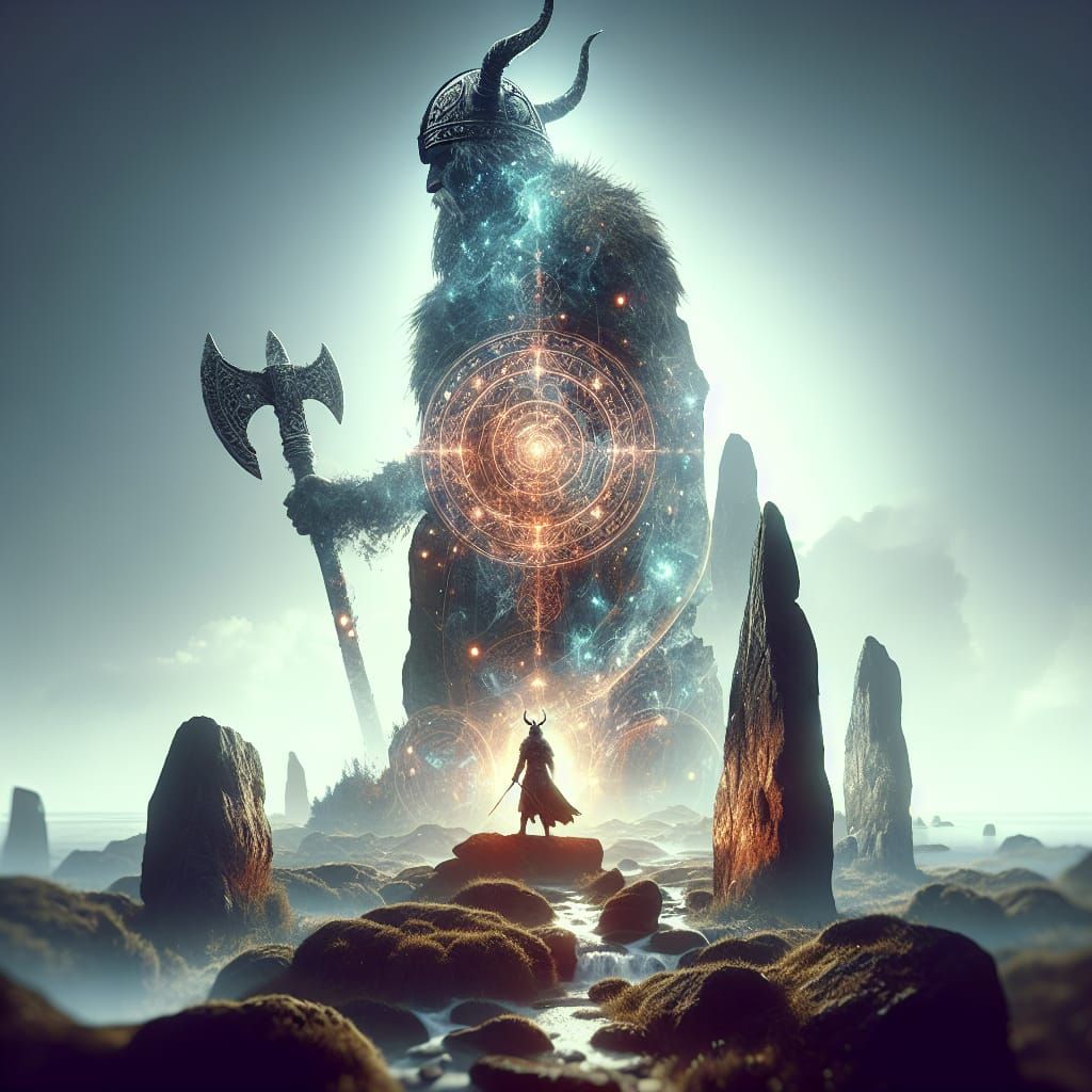 Viking Warrior Awakens Ancient Magic Within Mysterious Stand...