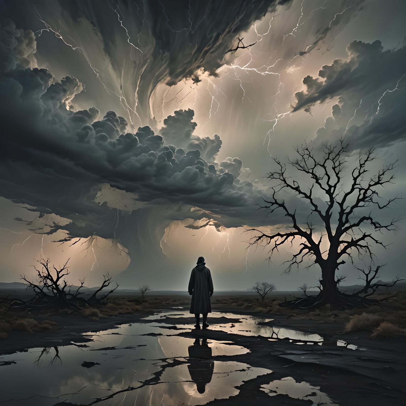 Abstract Desolate Landscape: Inner Turmoil