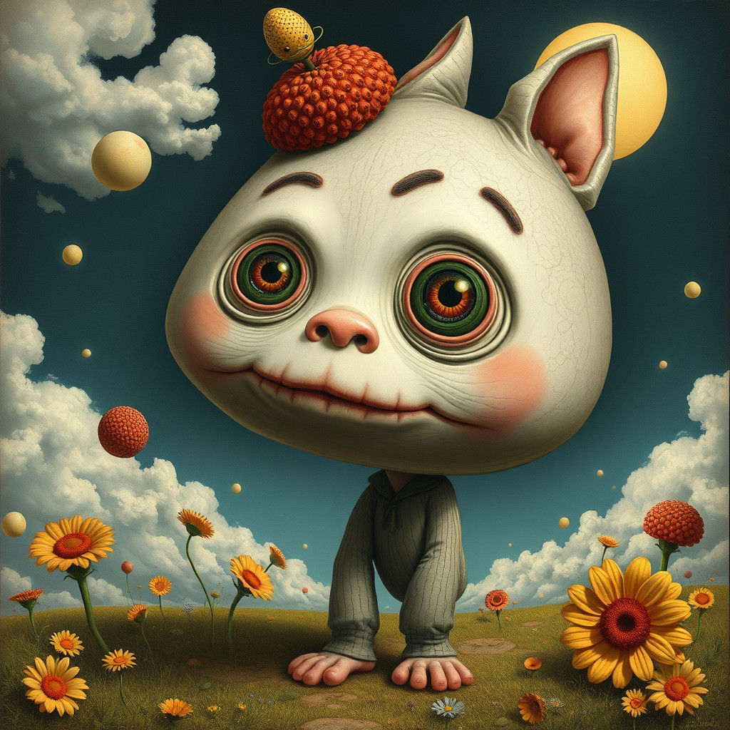 Pop-Surreal Character Portrait by Naoto Hattori