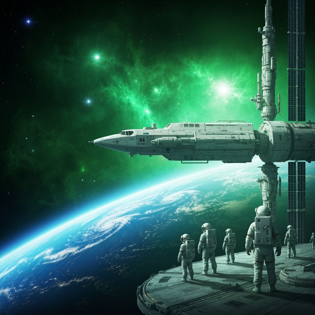 NASA Astronauts Board Gigantic Space Station in Digital Matt...