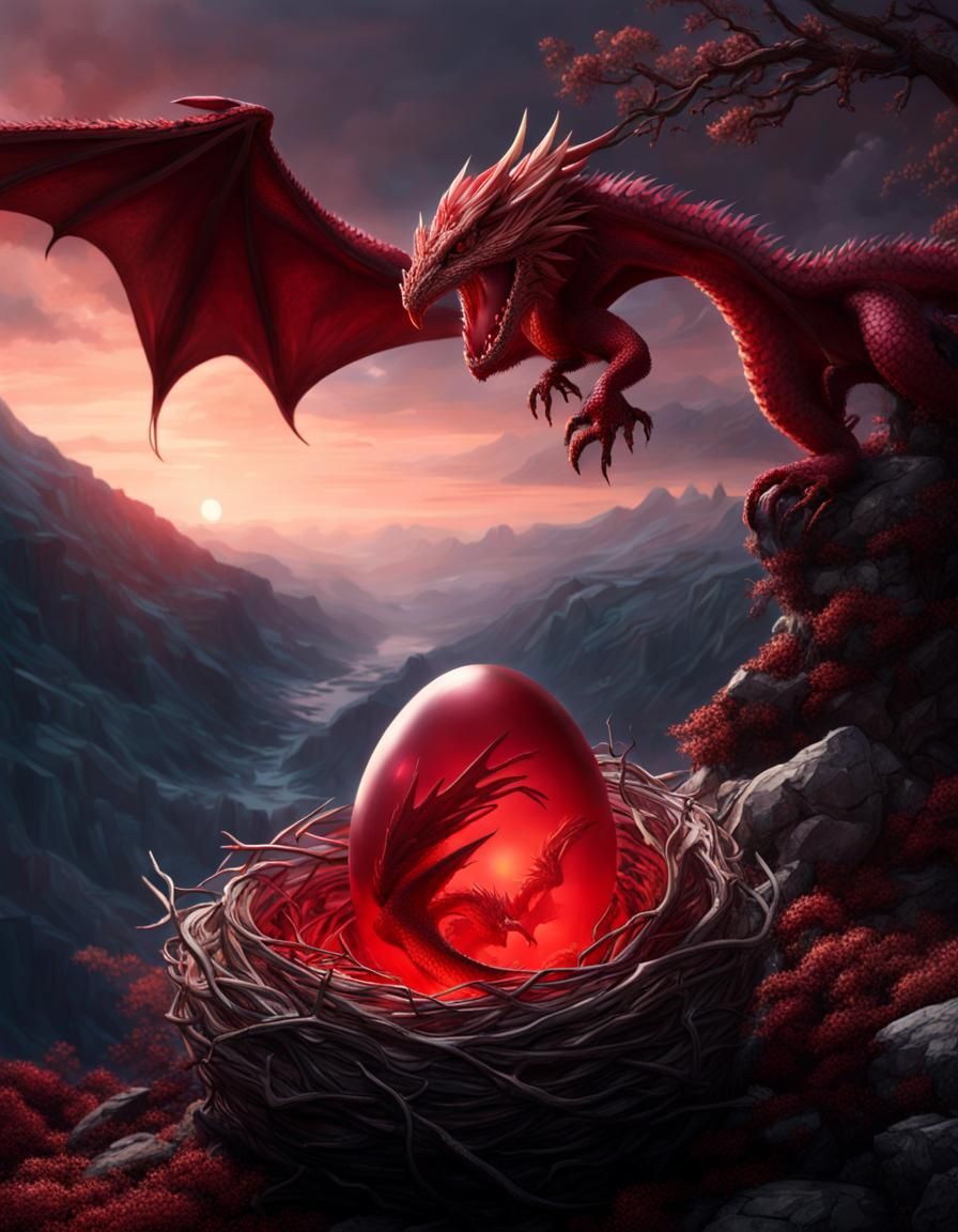 A ruby red dragon's egg.