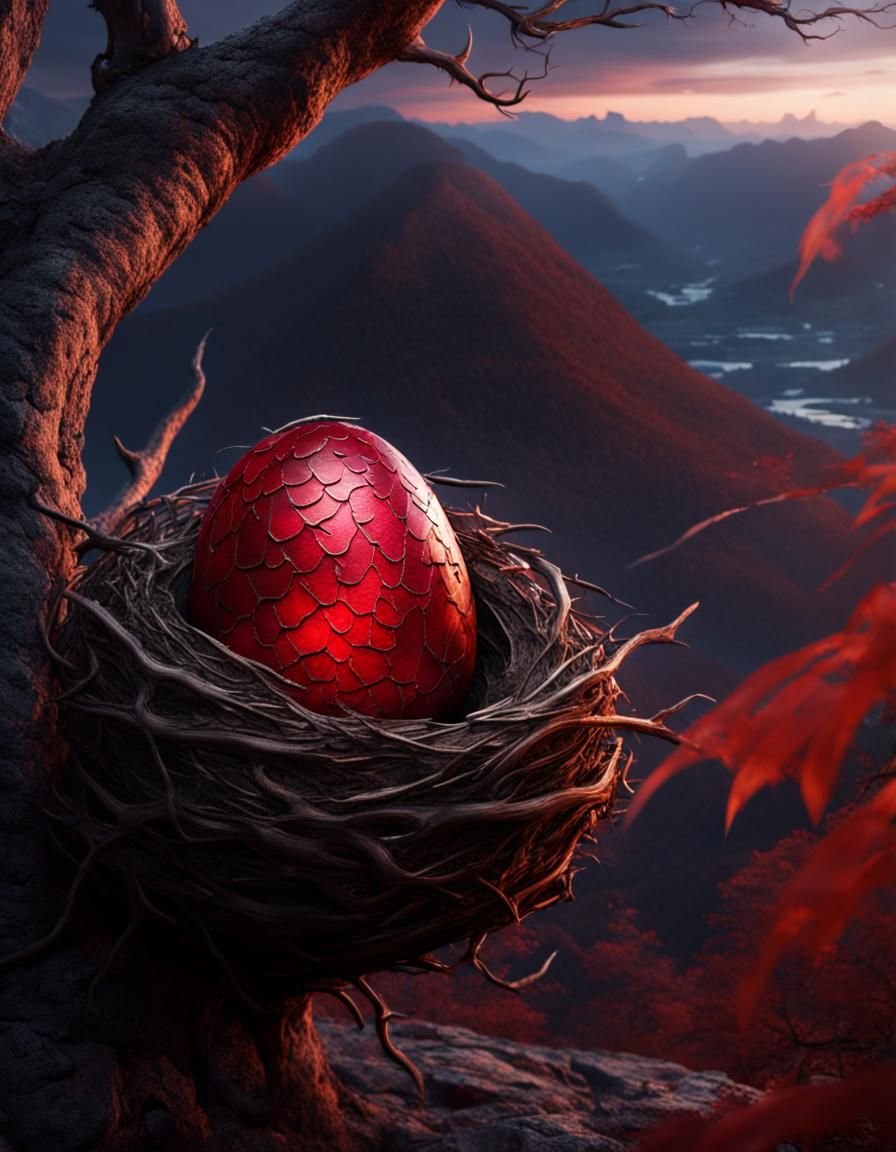 A ruby red dragon's egg.