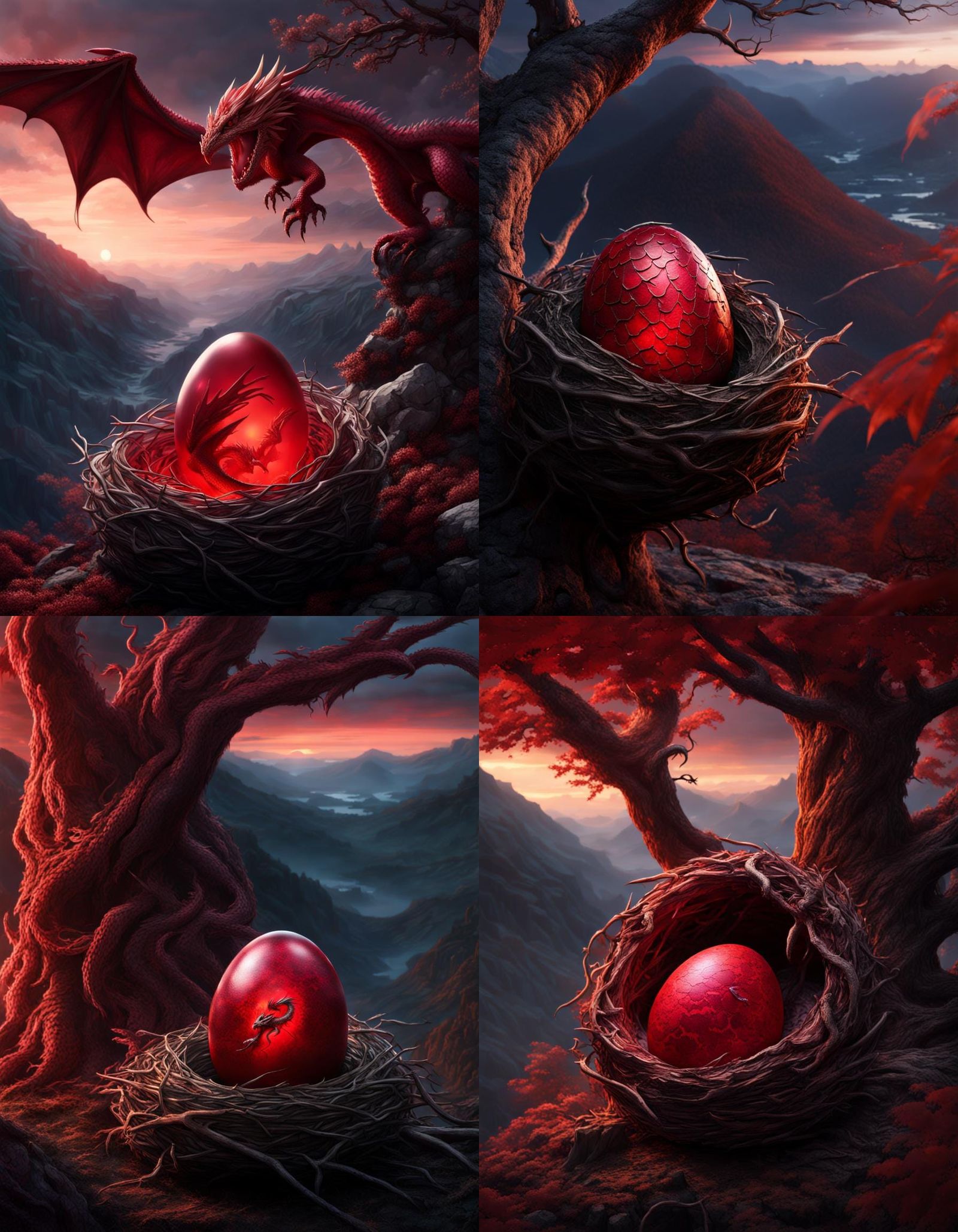 A ruby red dragon's egg.