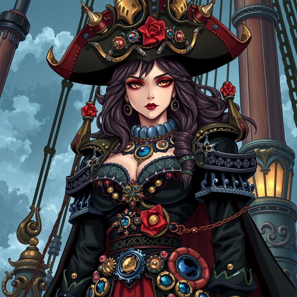 Mystical Pirate Queen on Flagship Deck