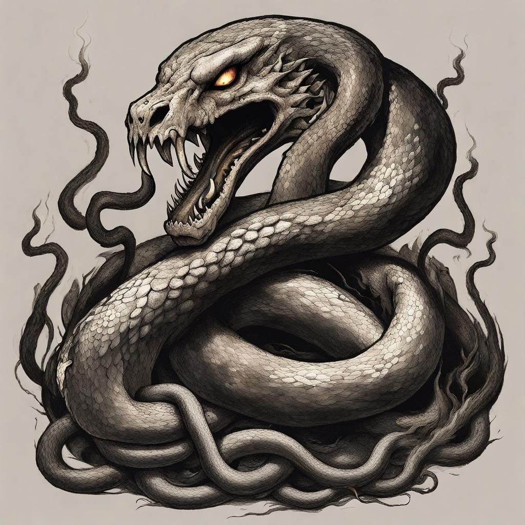 Three-Headed Hydra in Flames: A Sinister Vision