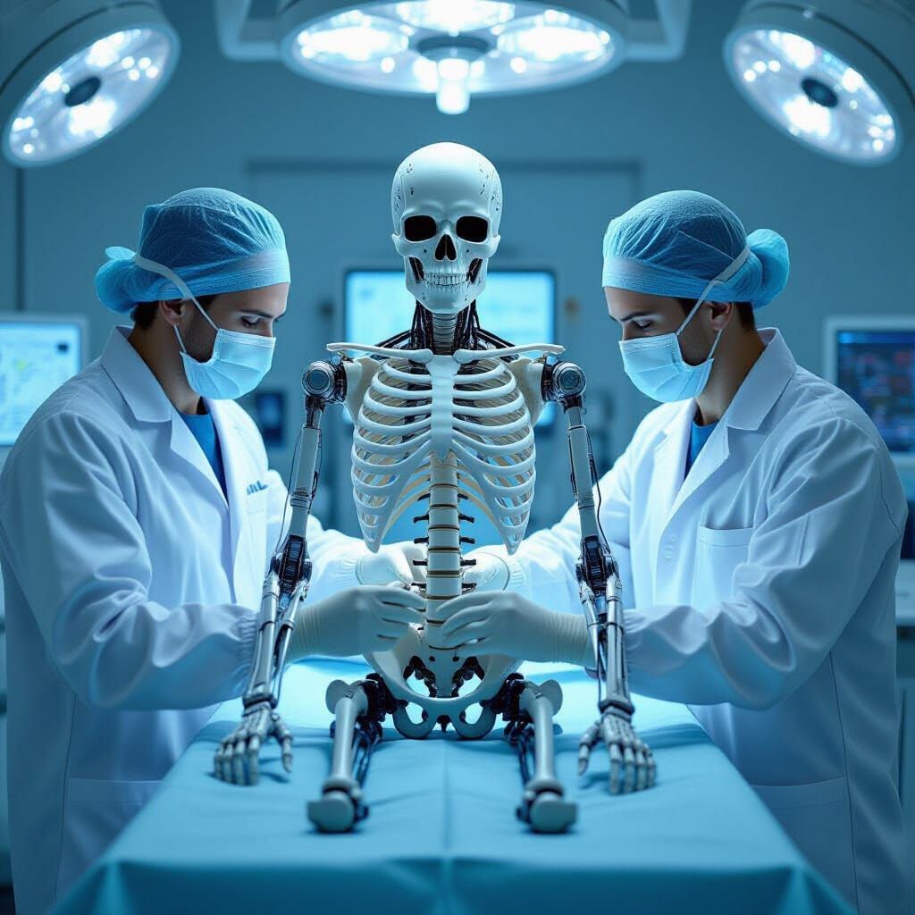 Surgeons Create Robot from Skeleton: Cyberpunk Style